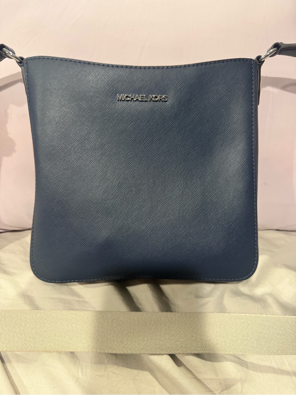Michael Kors Blue Saffiano Crossbody Bag